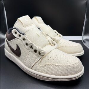 Size 8 - Air Jordan 1 Premium Low Ivory Baroque Brown